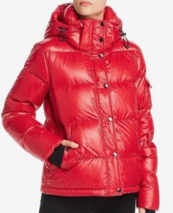 Fashion Red Hooded Duck OEM Down Jacket Factory China Custom Down Jackets Manufacturer