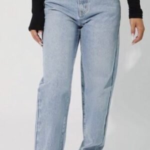 Stylish High Rise Mom Jeans Supplier Mom Fit Pant