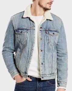 Hot Popular Mens Regular Fit Sherpa Denim Jacket Manufacturer Jean Jackets Makers