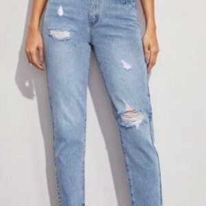 Wholesale Distressed Mom Jeans Producer Mom Fit Jeans Maker