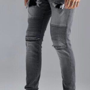 New Design Men Skinny Jeans Supplier Biker Skinny Fit Jeans For Men