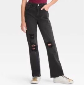 Girls' Destructed High-Rise Slim Jeans Kid Jeans Manufacturer