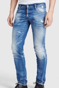 Men Straight Leg Ripped Jeans Factory Men's Stylish Destroyed Jeans Manufacturer OEM