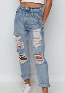 Women Slim Fit Ripped Jeans Manufacturer Damaged Jeans Supplier China Destroyed Jeans OEM