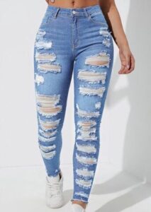 Best Ripped Jeans Supplier China Women OEM Damaged Jeans Manufacturers Wholesale