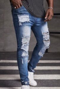 Mens Vintage Ripped Jeans Supplier in China Destroyed Jeans For Men Damaged Jeans Wholesale