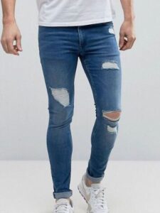 Men's Super Skinny Ripped Jeans Manufacturer in China Distressed Jeans For Men