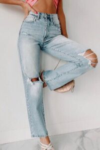 Women's Ripped Jeans Manufacturers Damaged Jeans Supplier China Destroyed Jeans