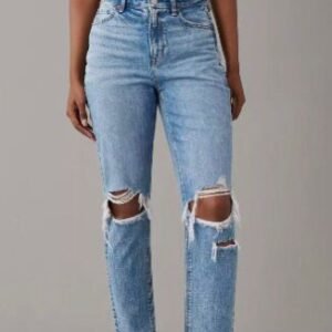 Top Ripped High Waisted Jeans Supplier in China Custom High Waist Jean For Women