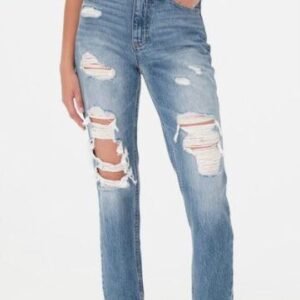 Women's Stylish High Rise Jean Manufacturer OEM High Waisted Jeans For Women