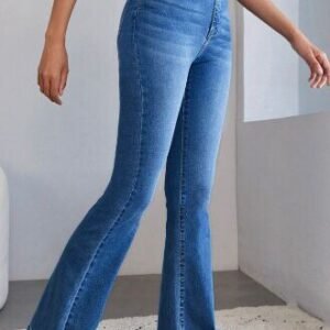 Best High Waisted Jeans Factory China Wholesale Flared High Rise Jeans For Women