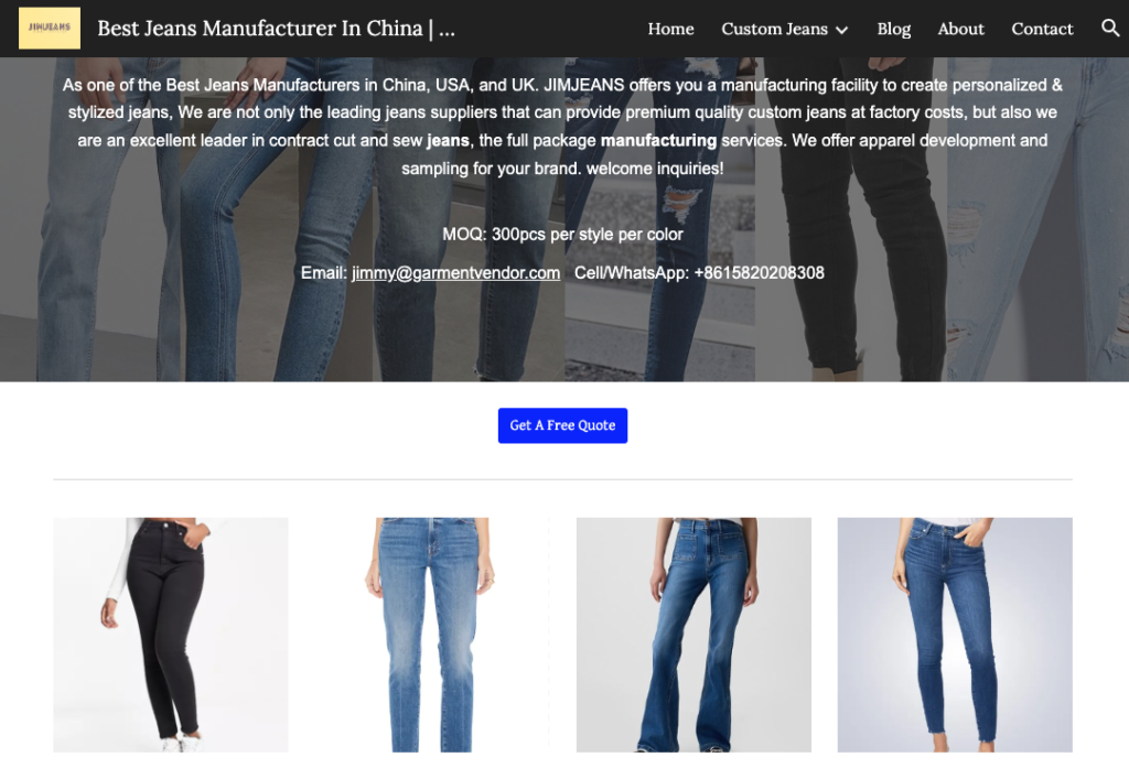 JIMJEANS, As one of the Best Jeans Manufacturers and Top Jeans Suppliers